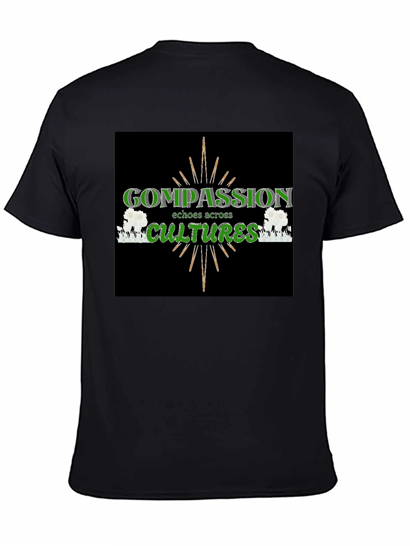 Compassion Cultures Black Graphic Tee