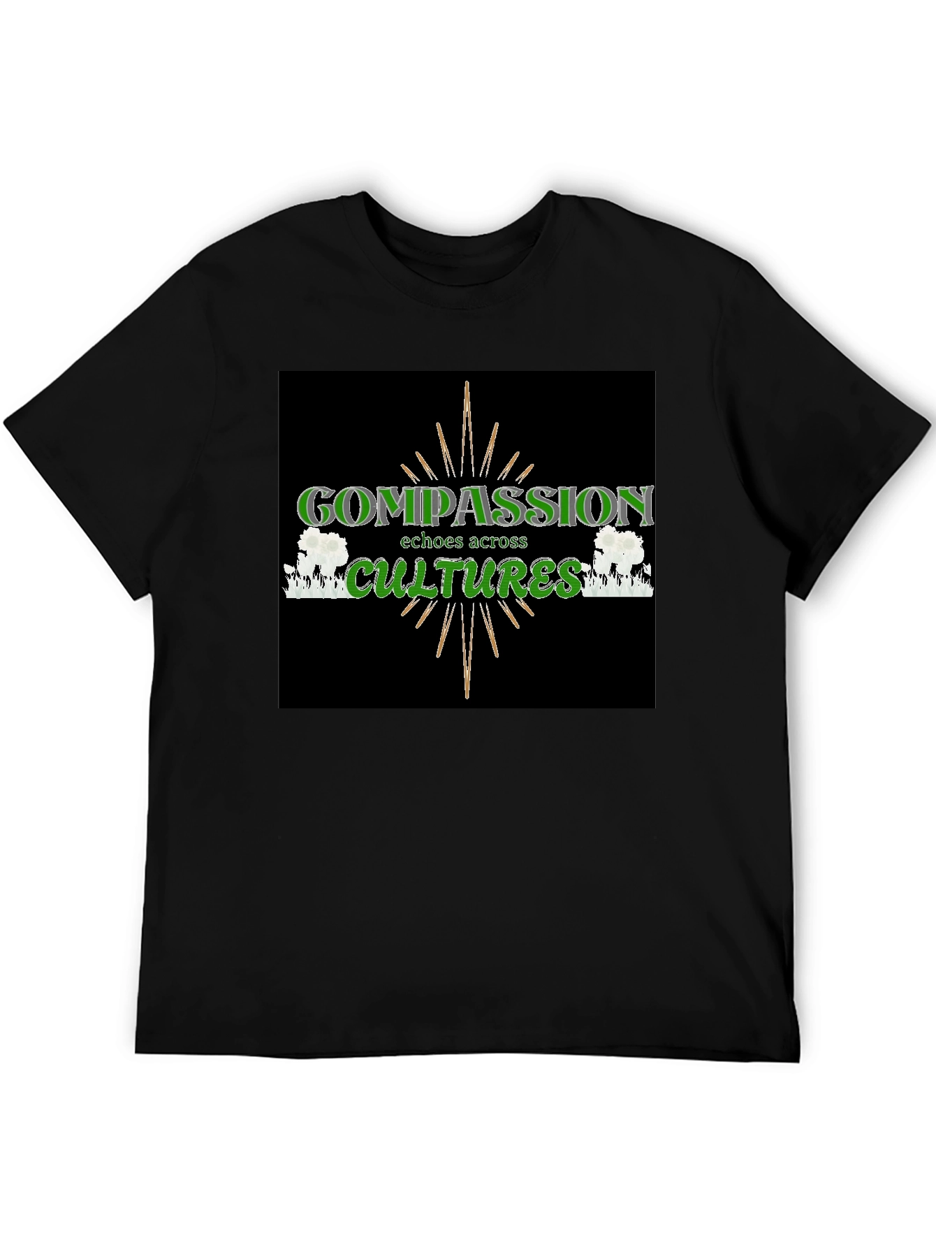 Compassion Cultures Black Graphic Tee