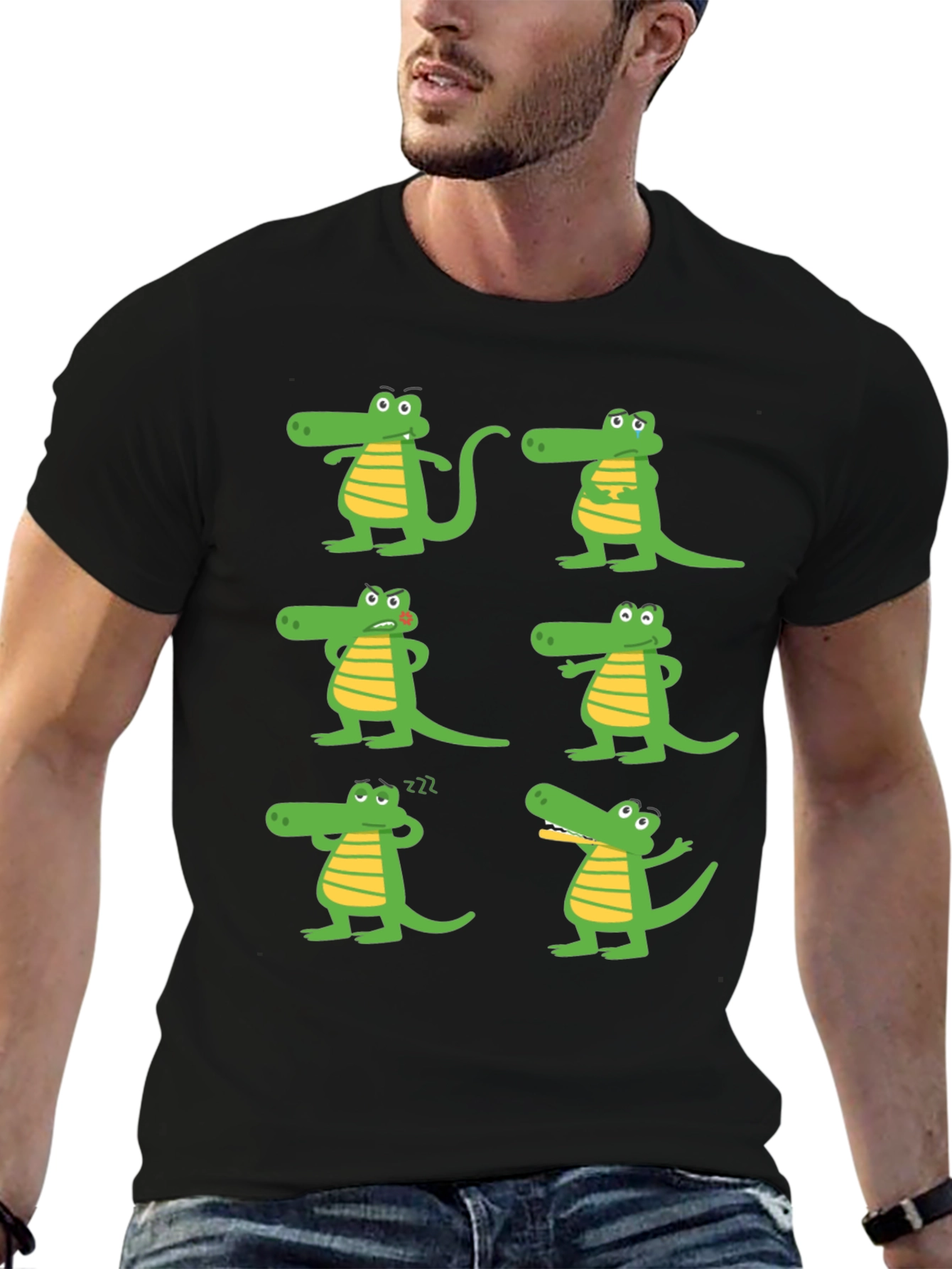 Cartoon Crocodile Graphic Tee
