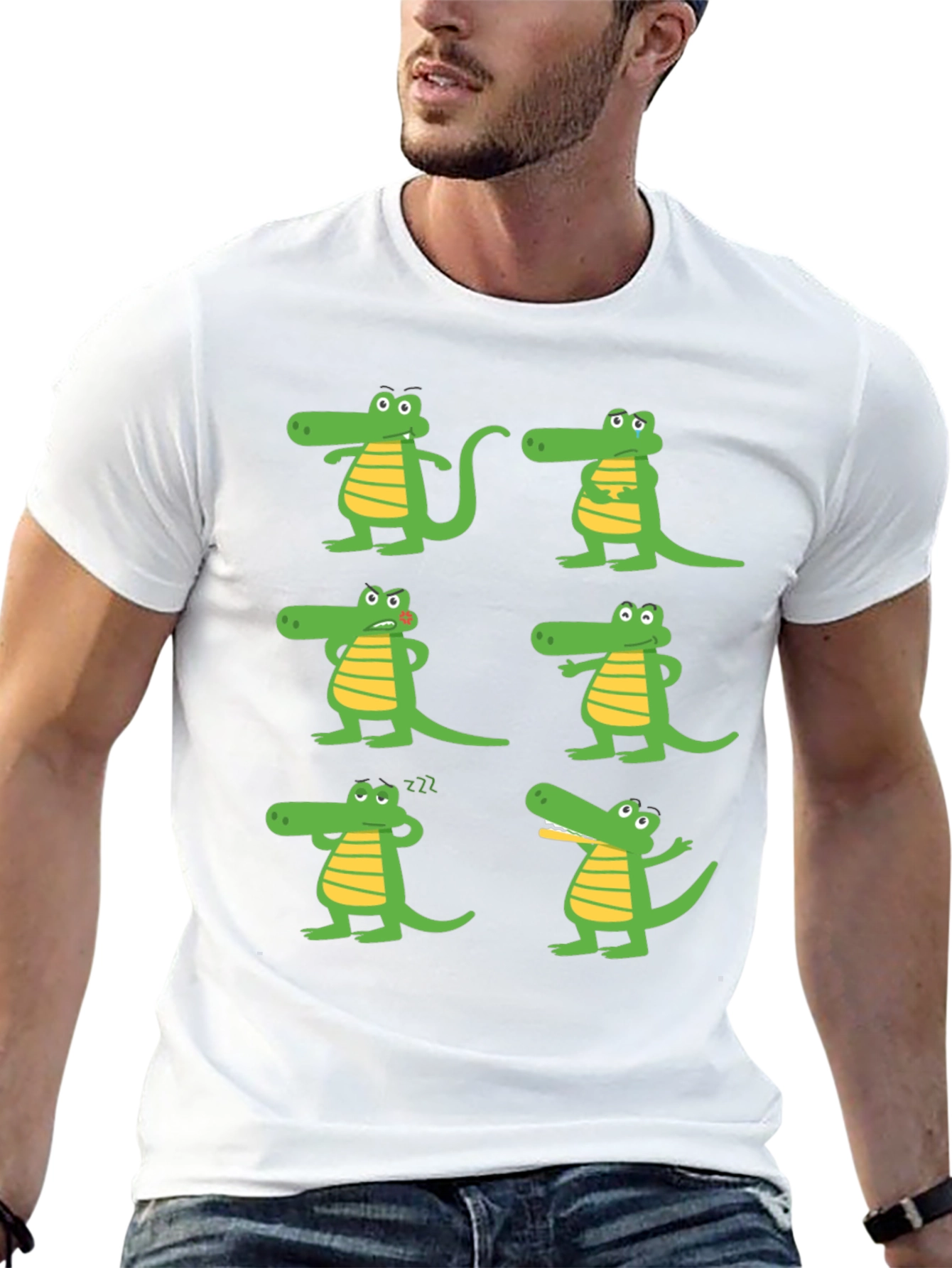 Cartoon Crocodile Graphic Tee