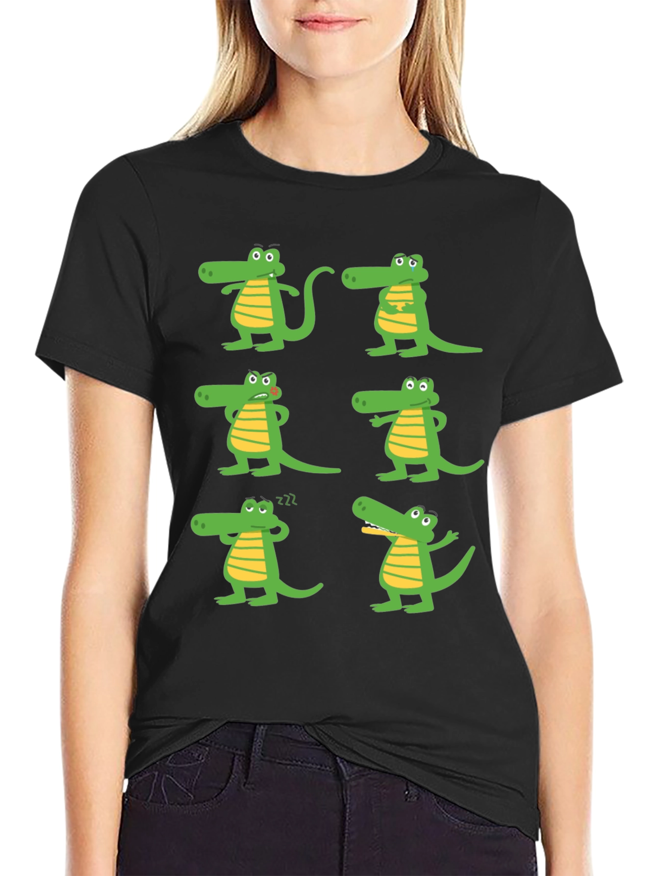 Cartoon Crocodile Graphic Tee
