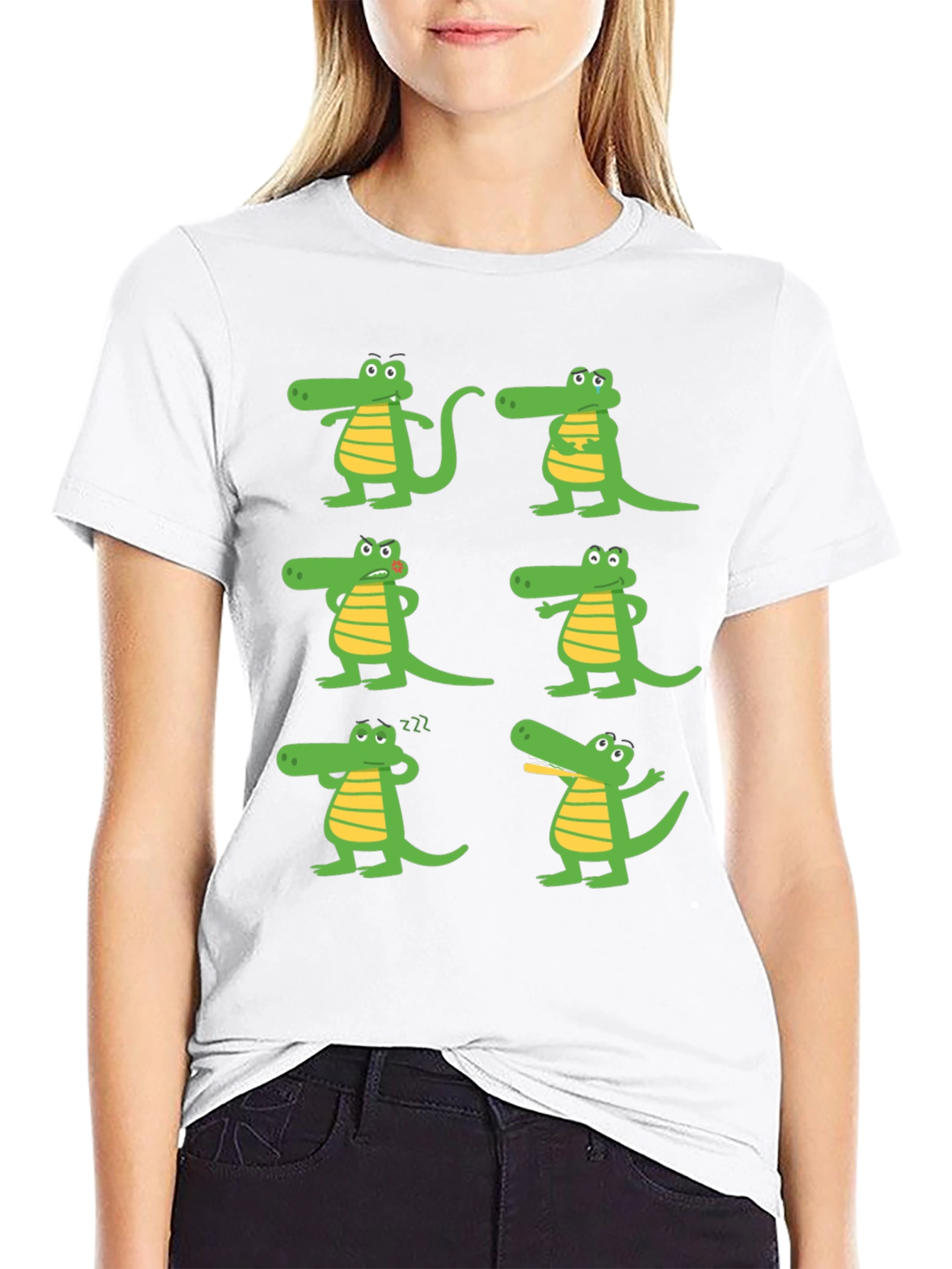 Cartoon Crocodile Graphic Tee