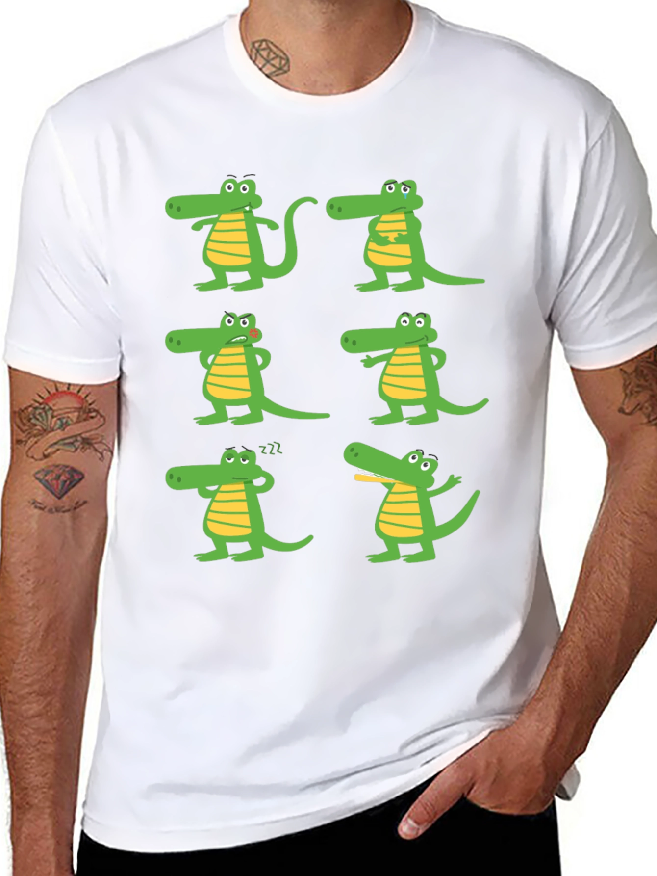 Cartoon Crocodile Graphic Tee