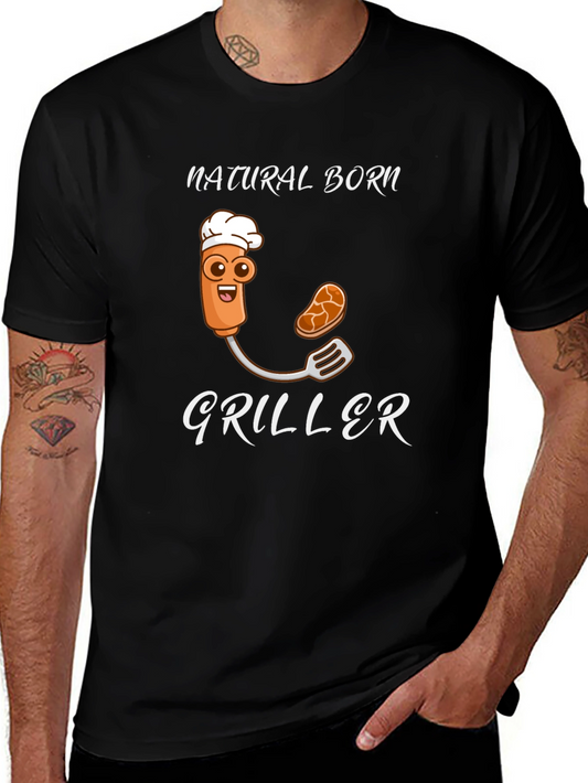 Natural Born Griller Funny T-Shirt