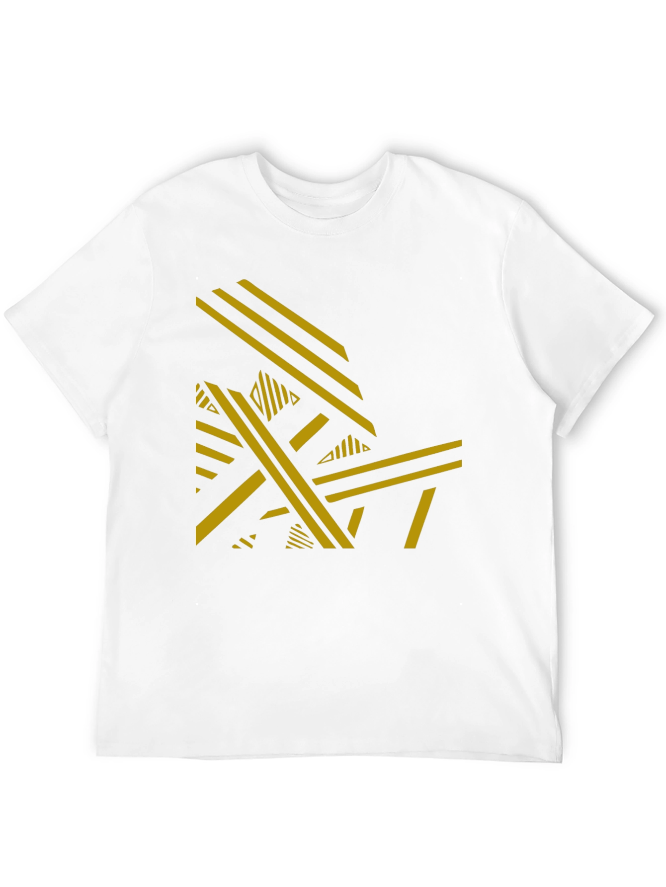 Abstract Geometric Pattern Black T-Shirt