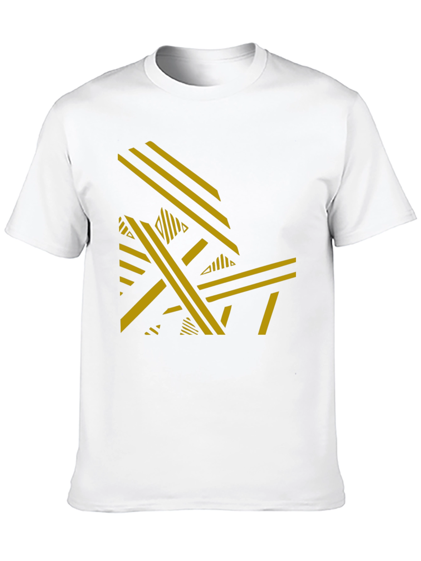 Abstract Geometric Pattern Black T-Shirt
