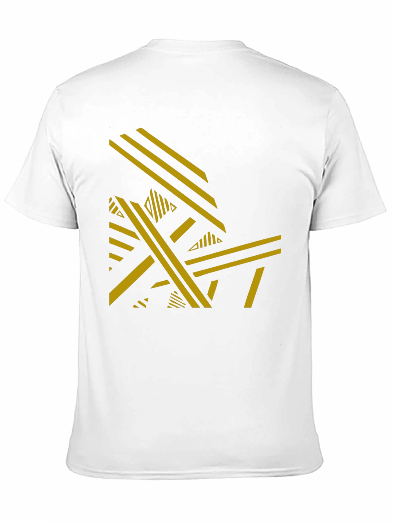 Abstract Geometric Pattern Black T-Shirt