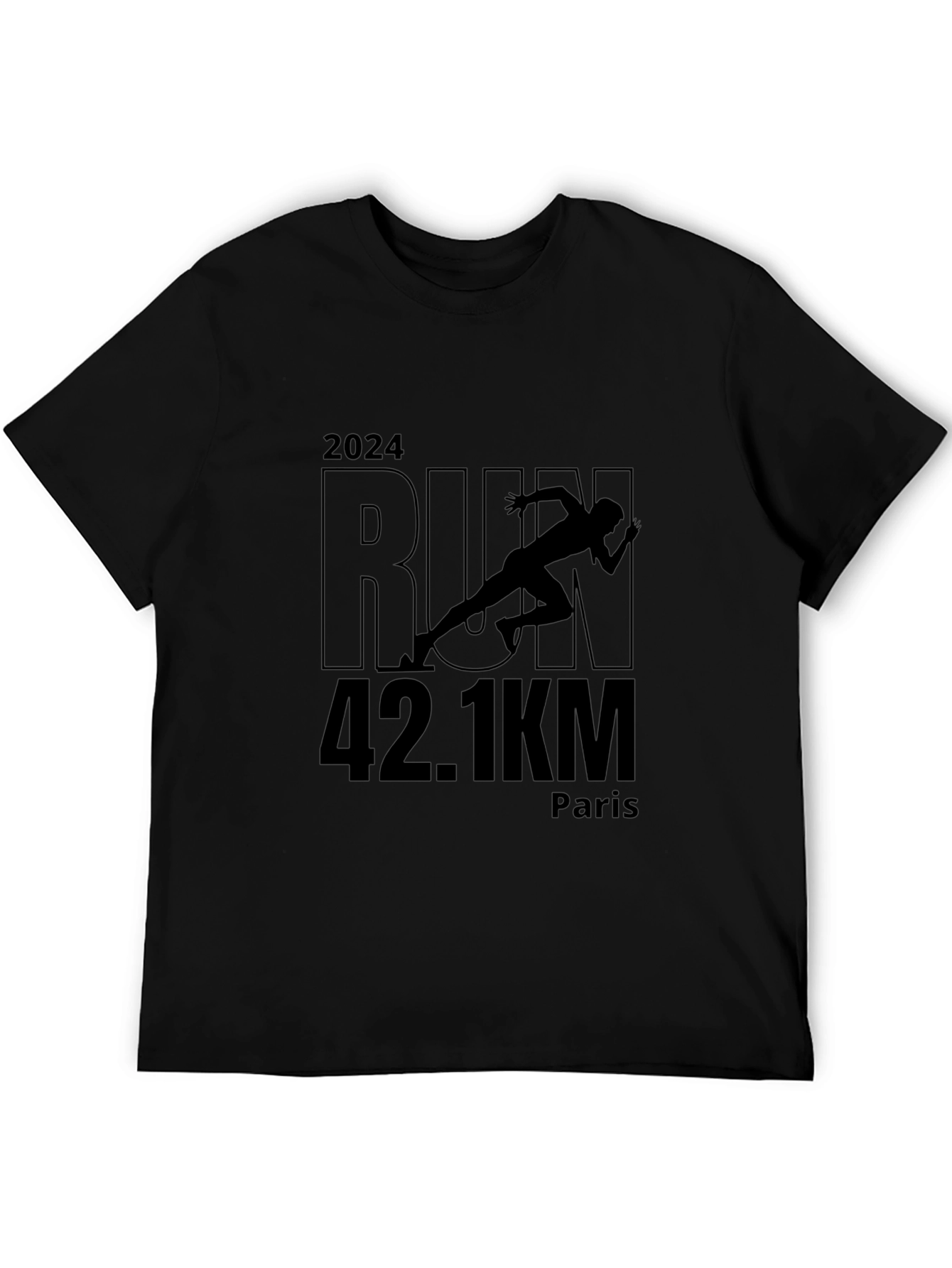 Marathon Run 2024 T-Shirt: Paris 42.1KM