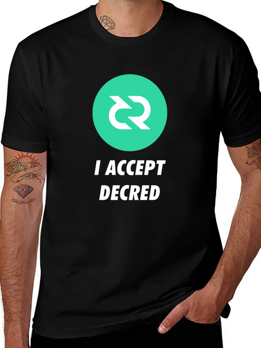 I Accept Decred T-Shirt - Crypto Fashion