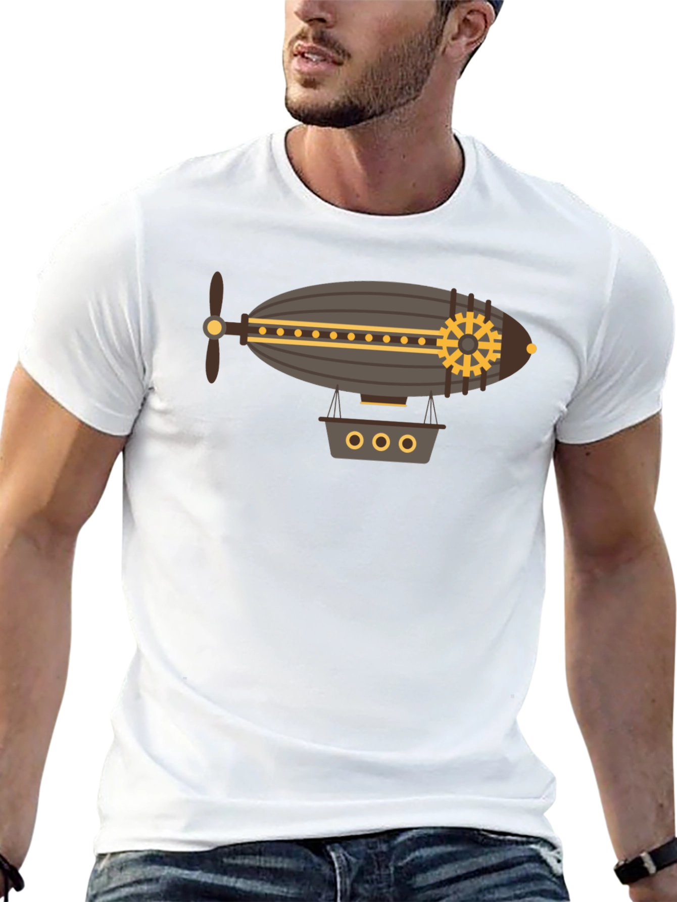 Steampunk Airship Graphic Tee