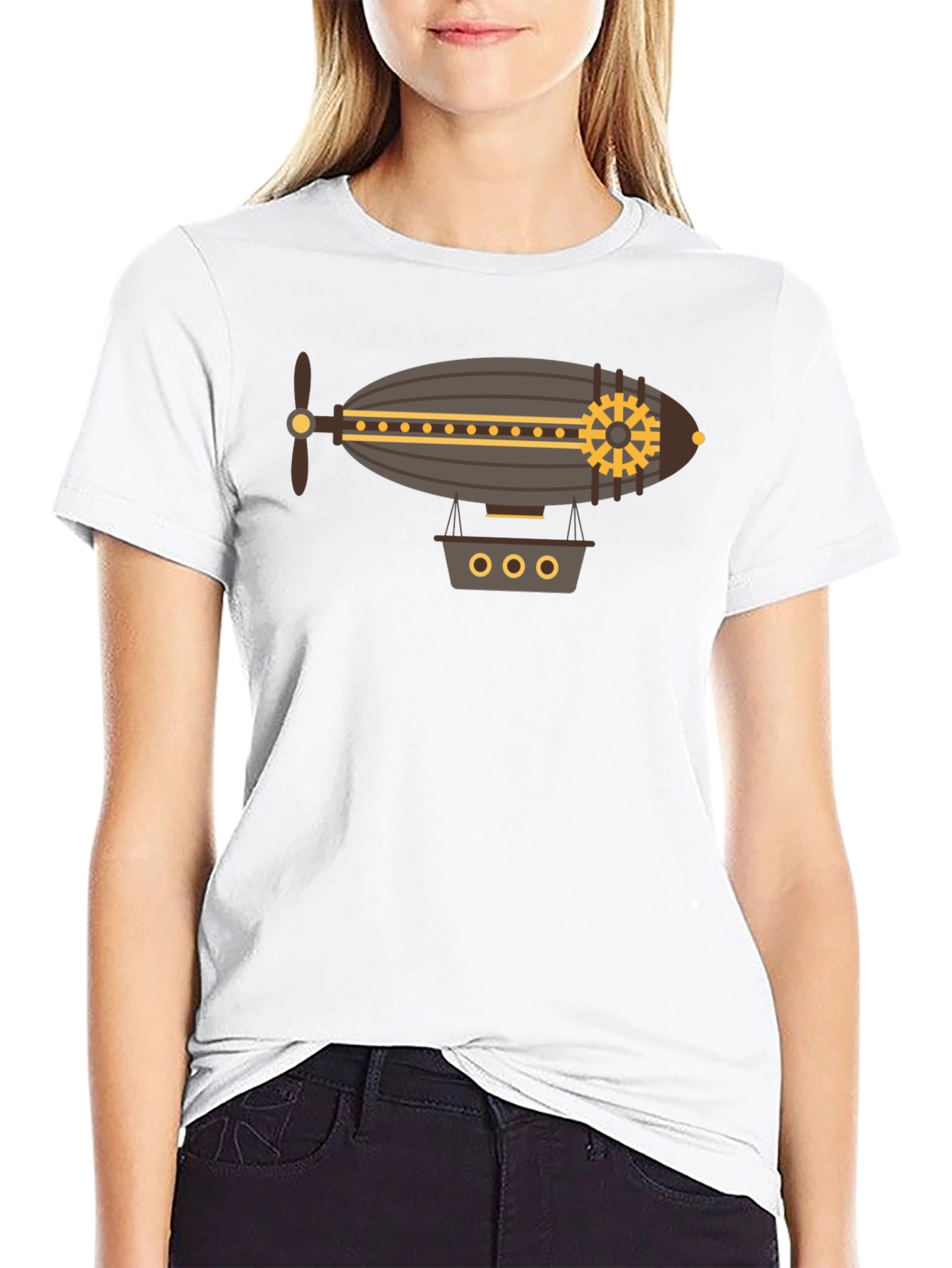 Steampunk Airship Graphic Tee