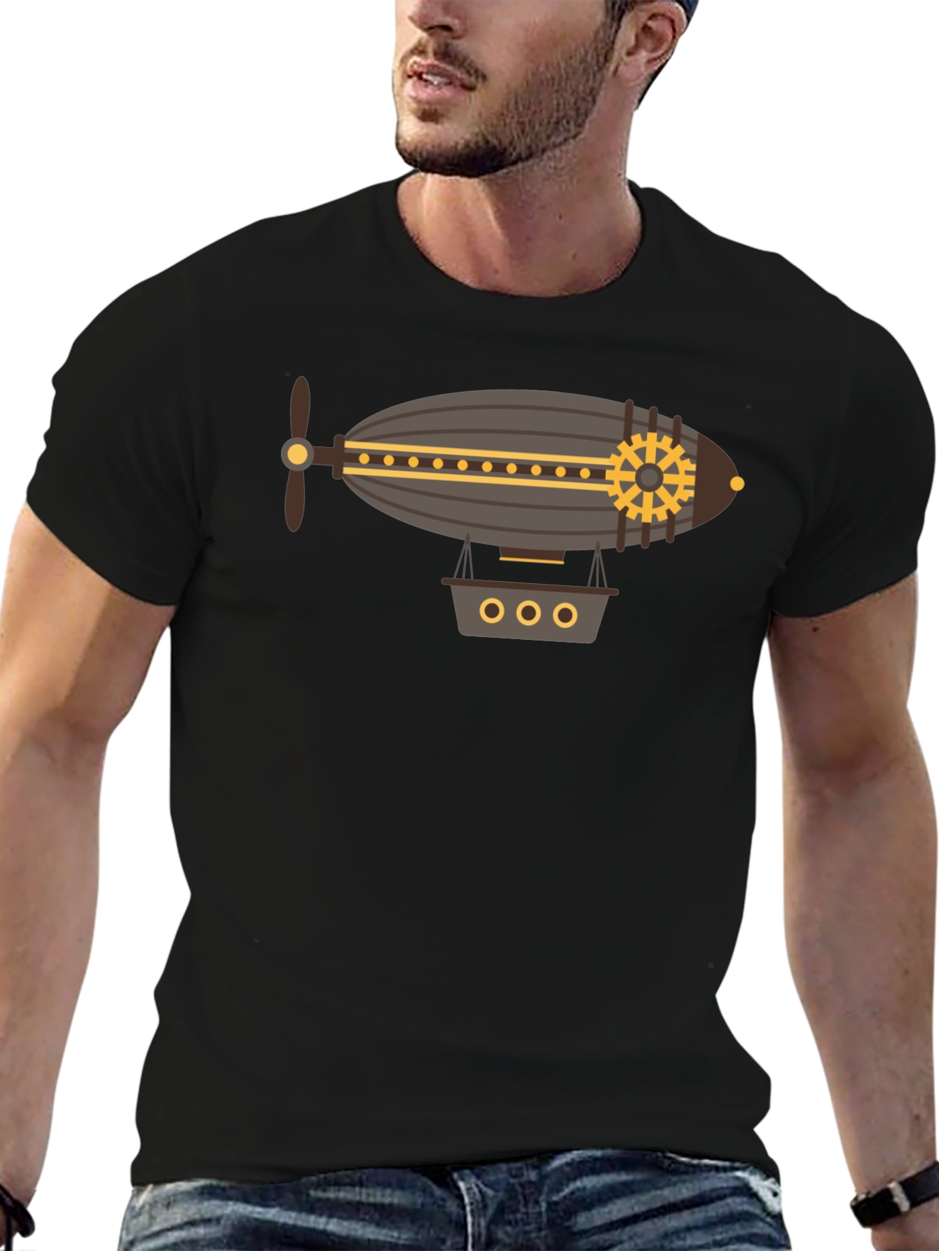 Steampunk Airship Graphic Tee