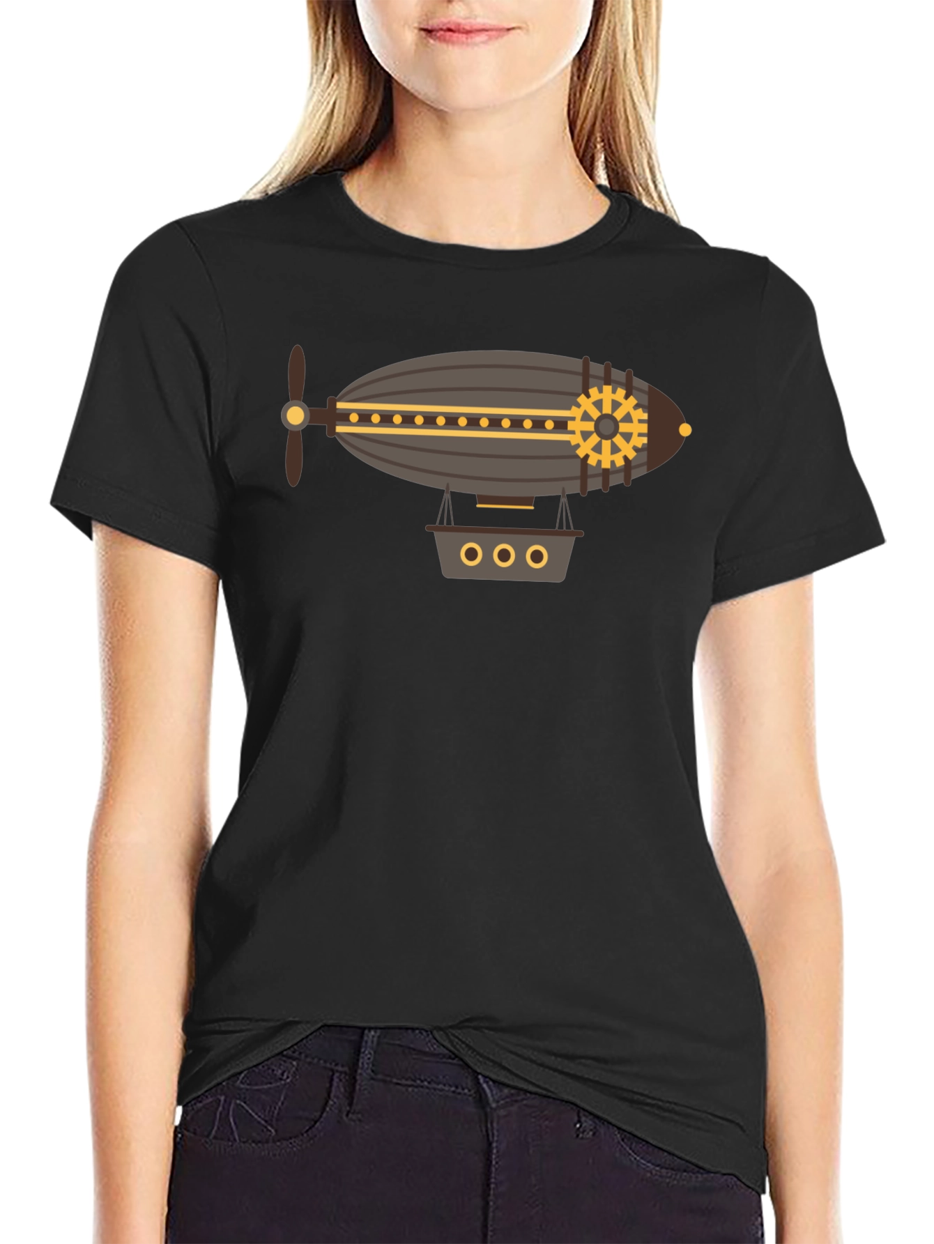 Steampunk Airship Graphic Tee