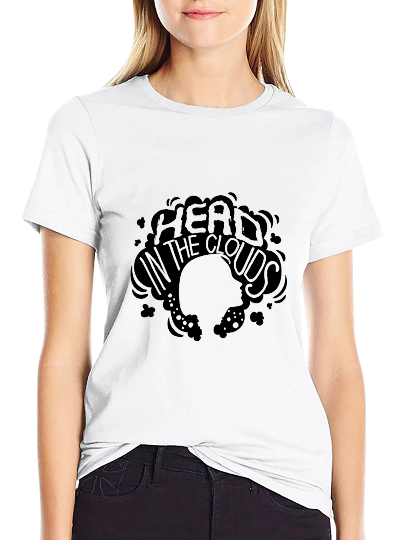 Head in the Clouds Graphic T-Shirt - Black