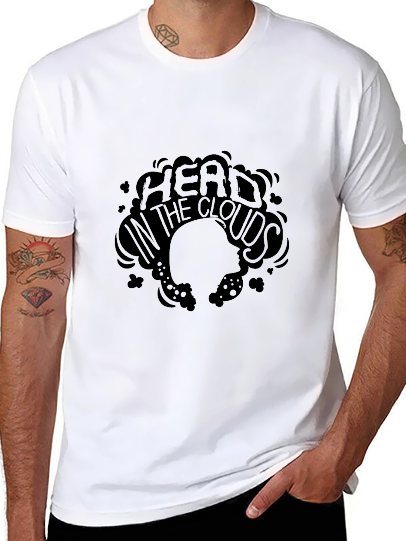 Head in the Clouds Graphic T-Shirt - Black