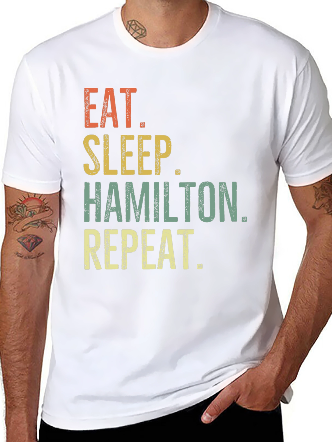 Eat Sleep Hamilton Repeat T-Shirt - Soft Cotton Tee
