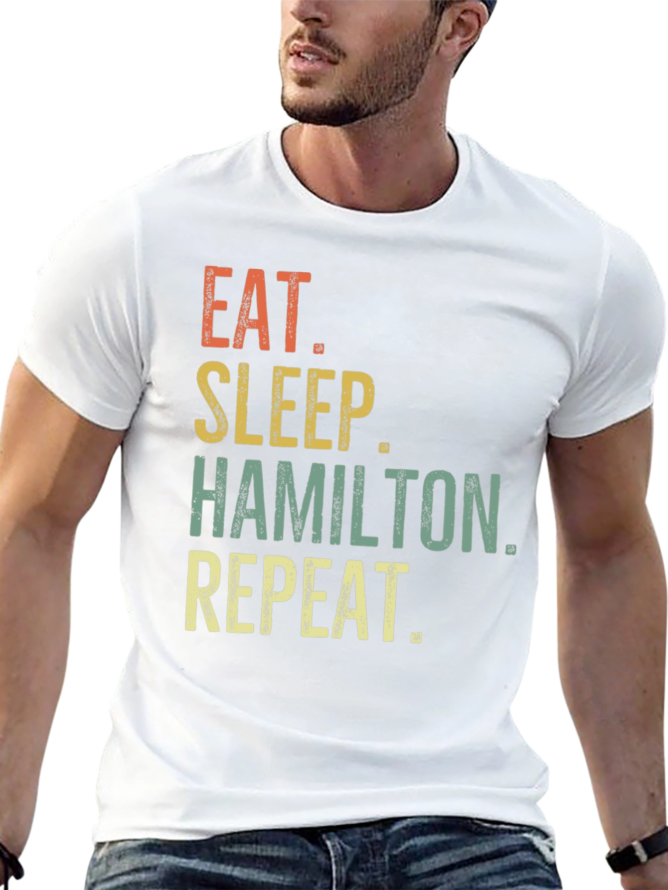 Eat Sleep Hamilton Repeat T-Shirt - Soft Cotton Tee