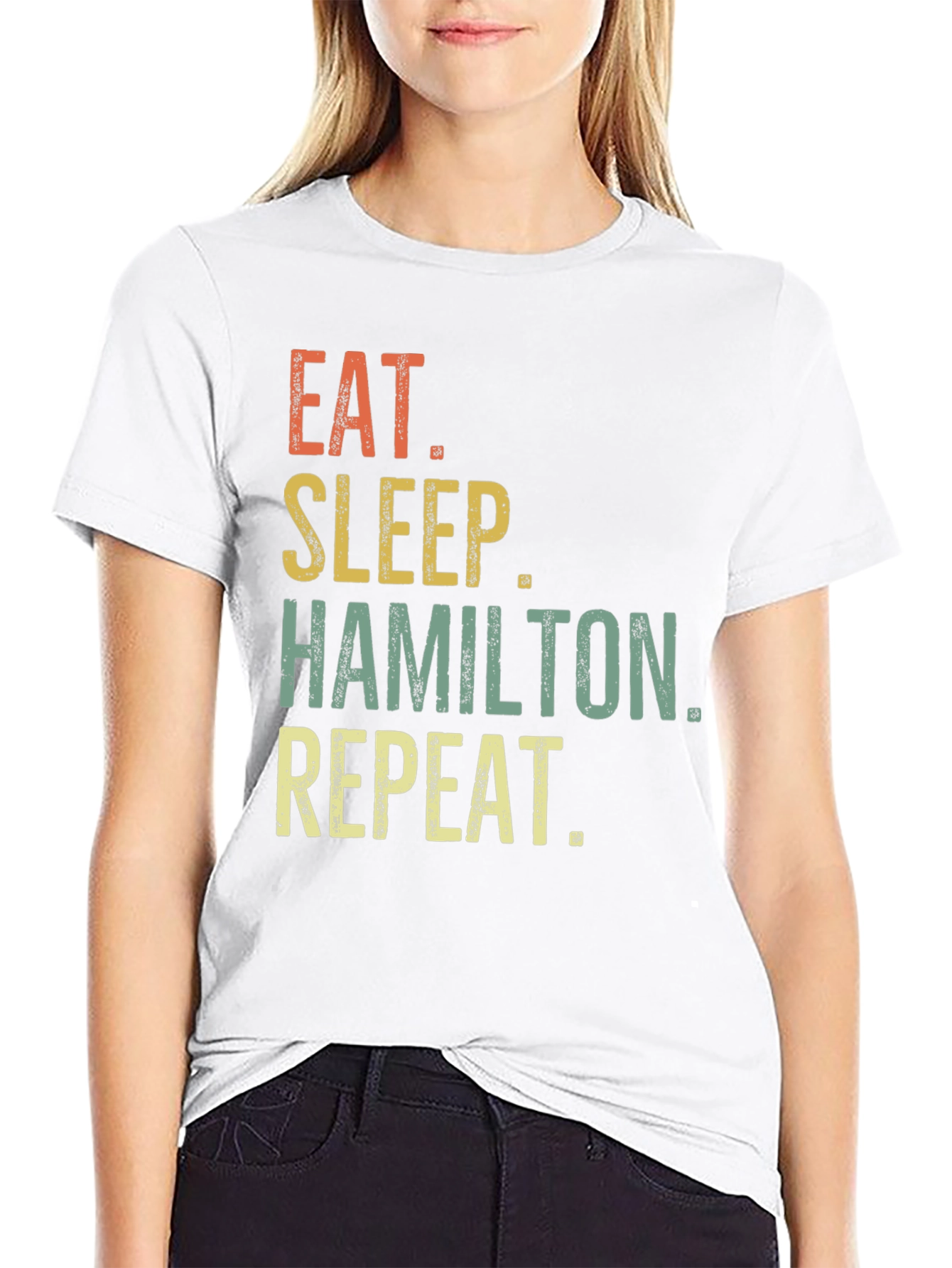 Eat Sleep Hamilton Repeat T-Shirt - Soft Cotton Tee
