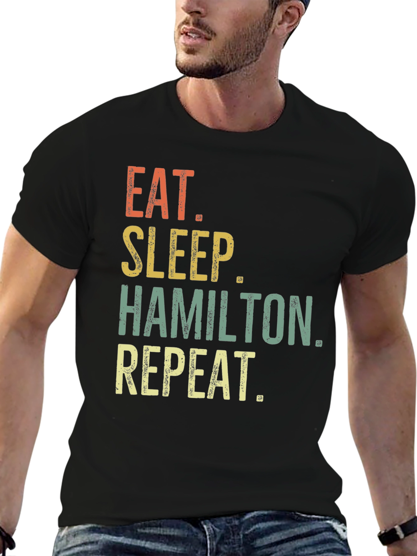 Eat Sleep Hamilton Repeat T-Shirt - Soft Cotton Tee