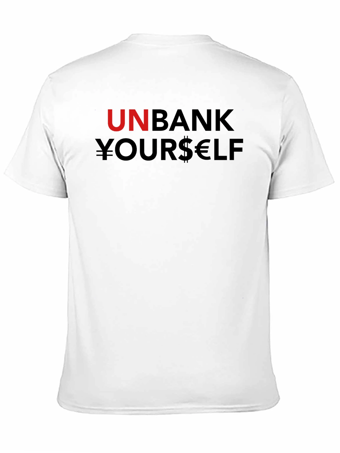 Unbank Yourself T-Shirt Black Cotton Blend