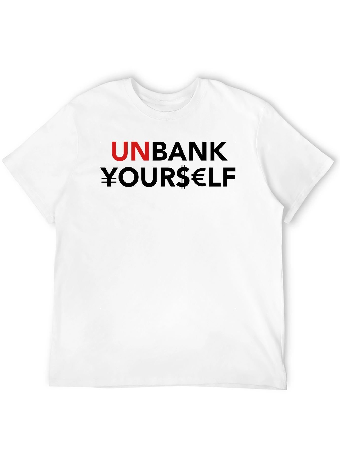 Unbank Yourself T-Shirt Black Cotton Blend
