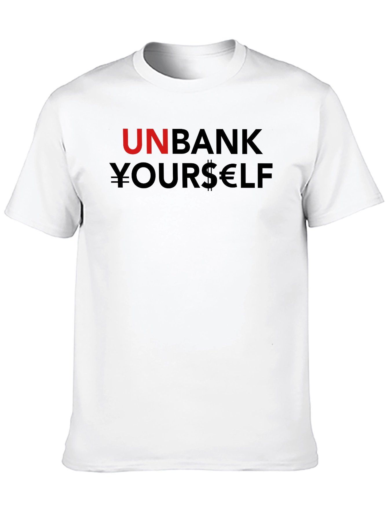 Unbank Yourself T-Shirt Black Cotton Blend