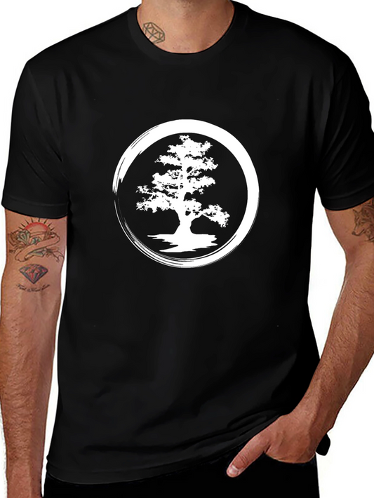 Zen Bonsai Tree Graphic T-Shirt