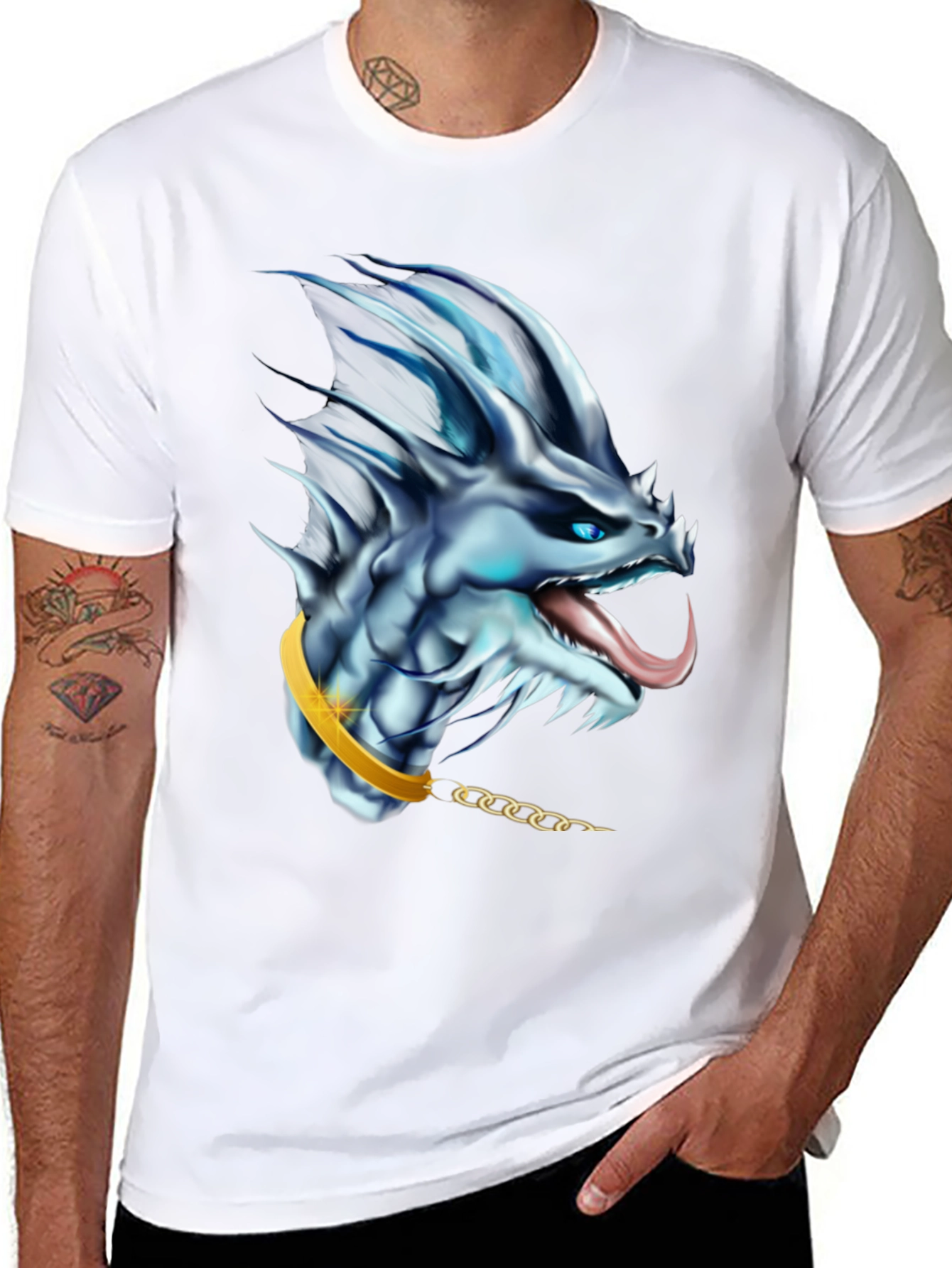 Dragon Head Graphic Tee - Fantasy T-Shirt