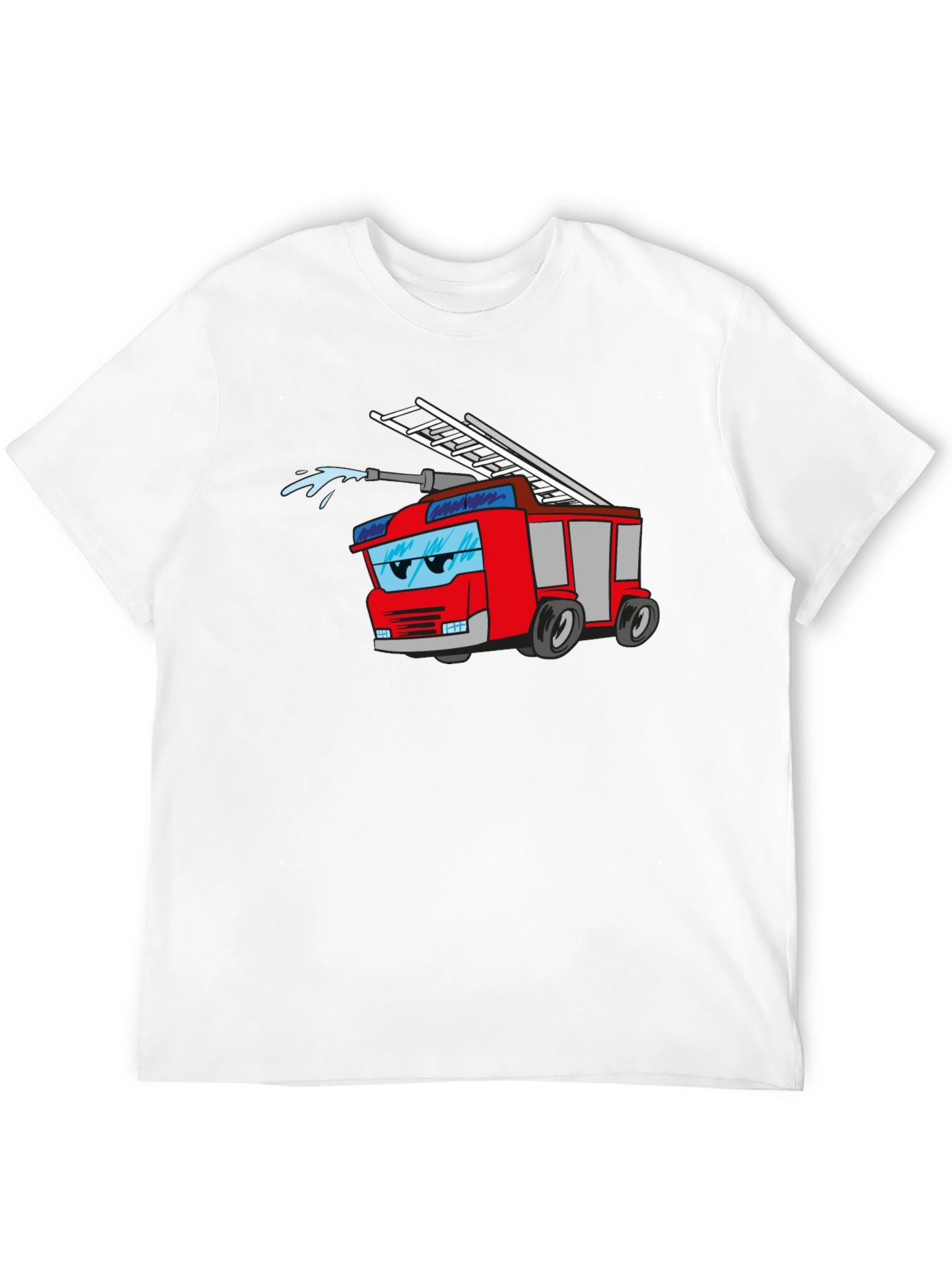 Cartoon Fire Truck Graphic Tee