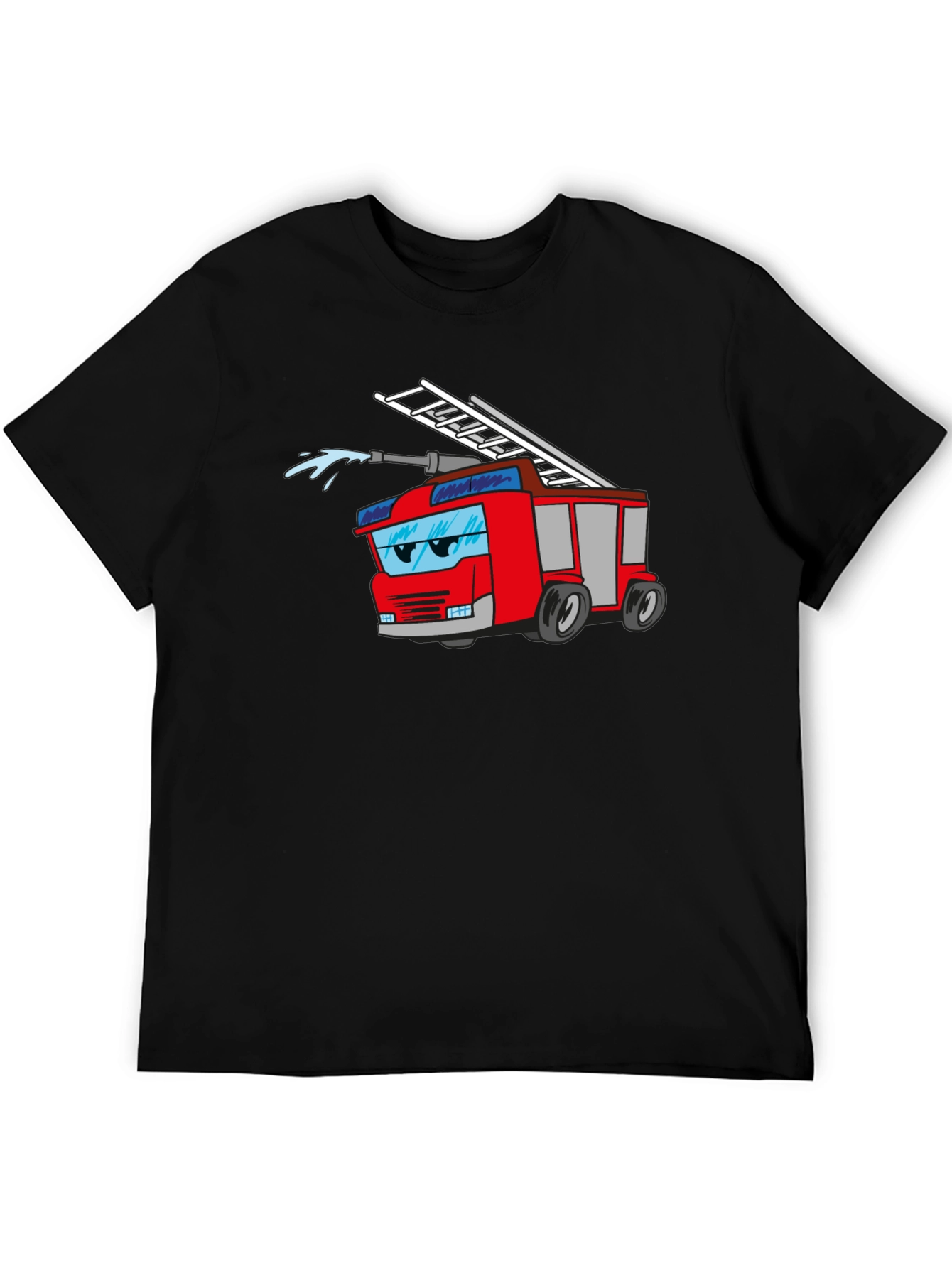 Cartoon Fire Truck Graphic Tee