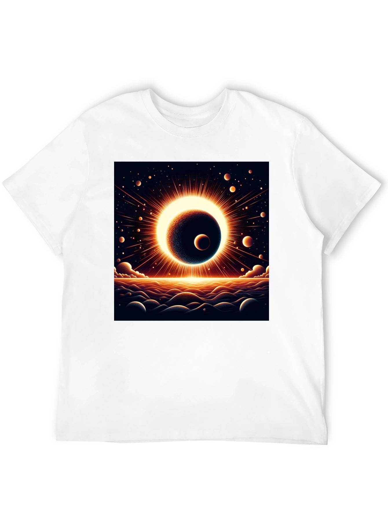Solar Eclipse Graphic Black Tee