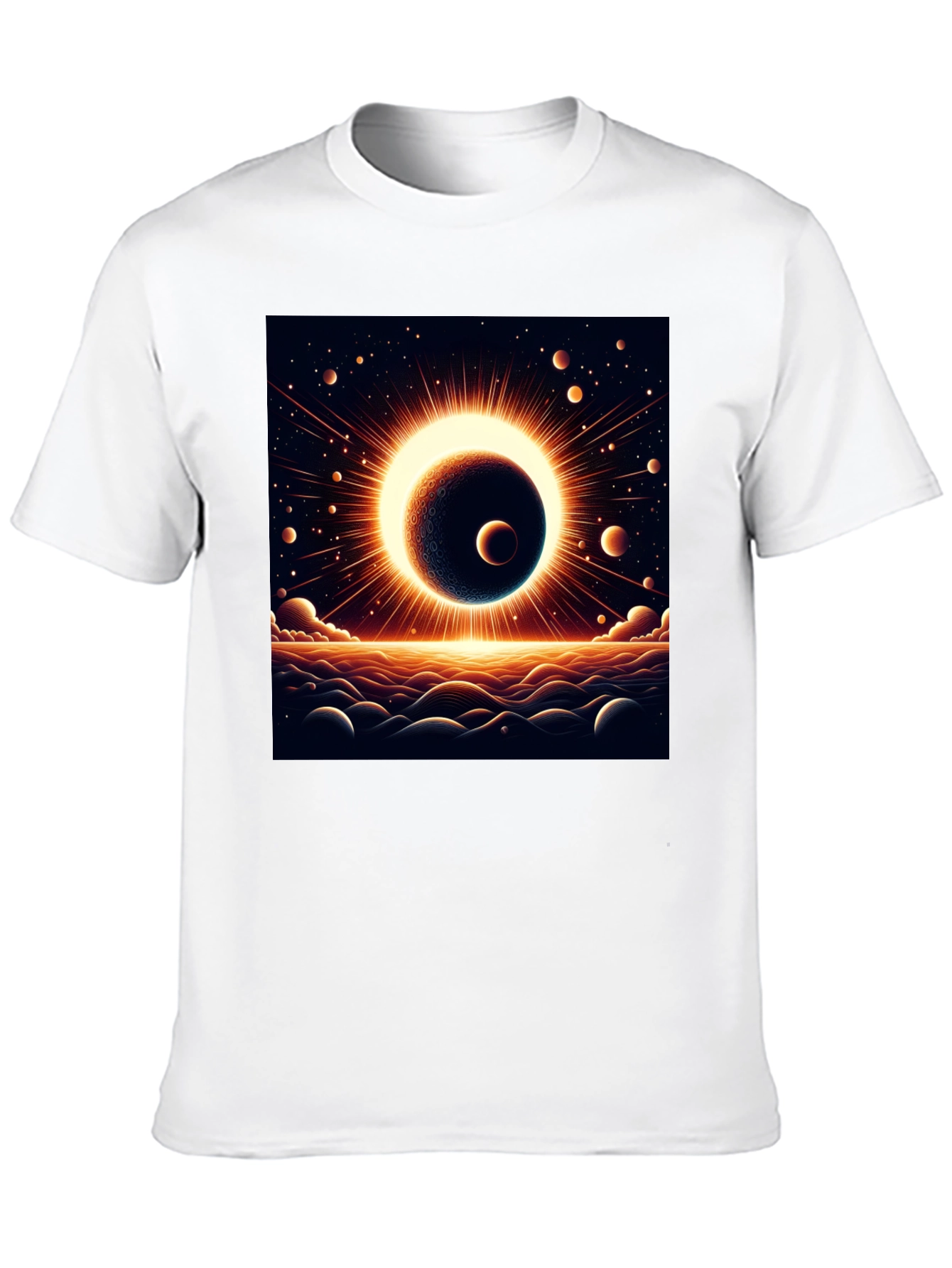 Solar Eclipse Graphic Black Tee