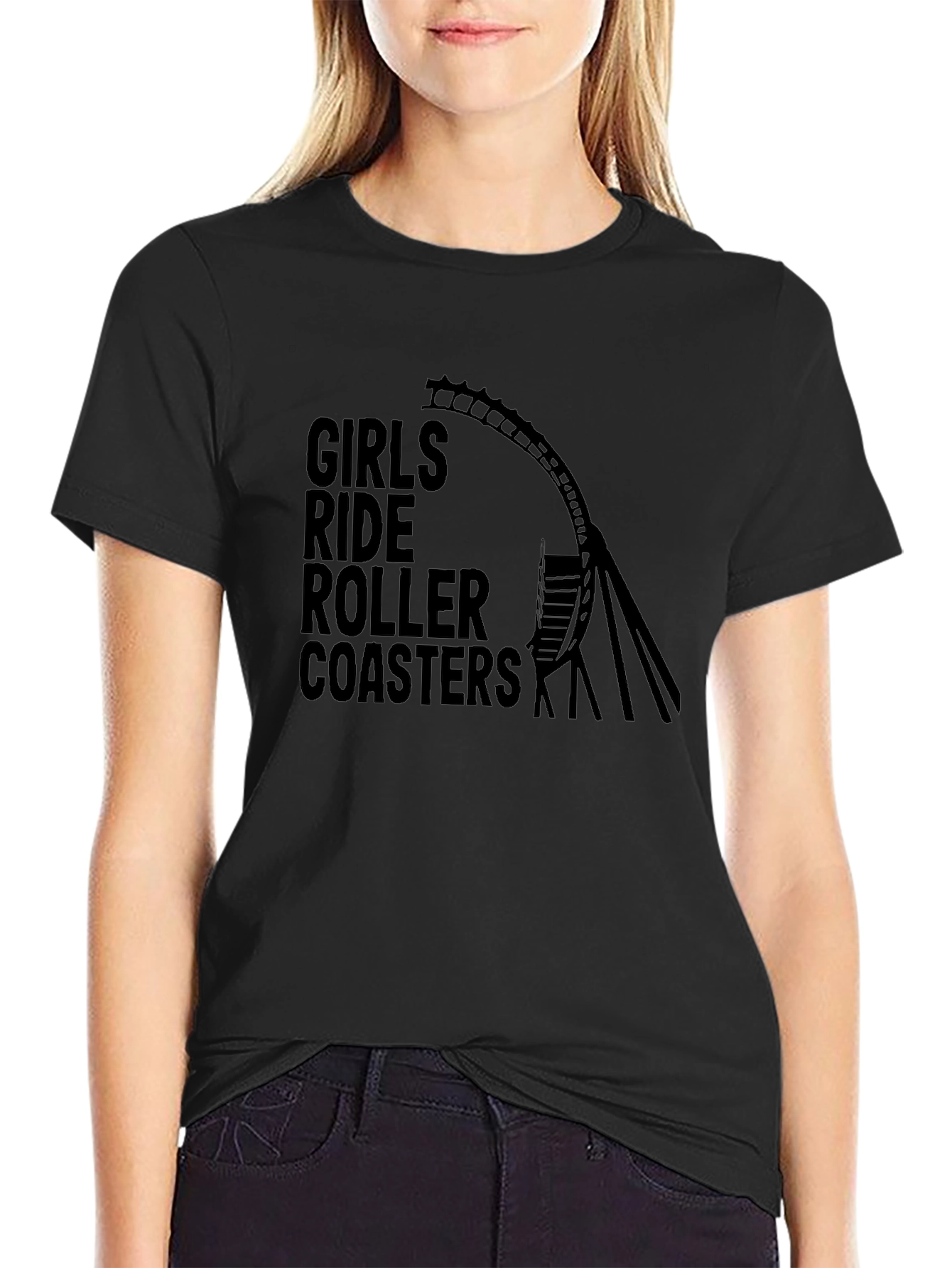 Girls Ride Roller Coasters Graphic Tee