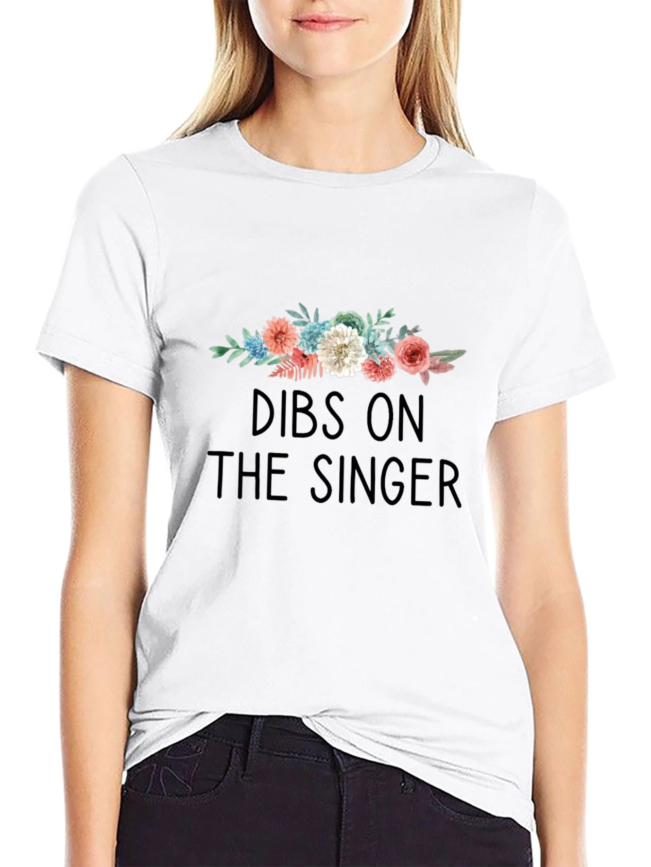 Dibs on The Singer Floral Graphic T-Shirt