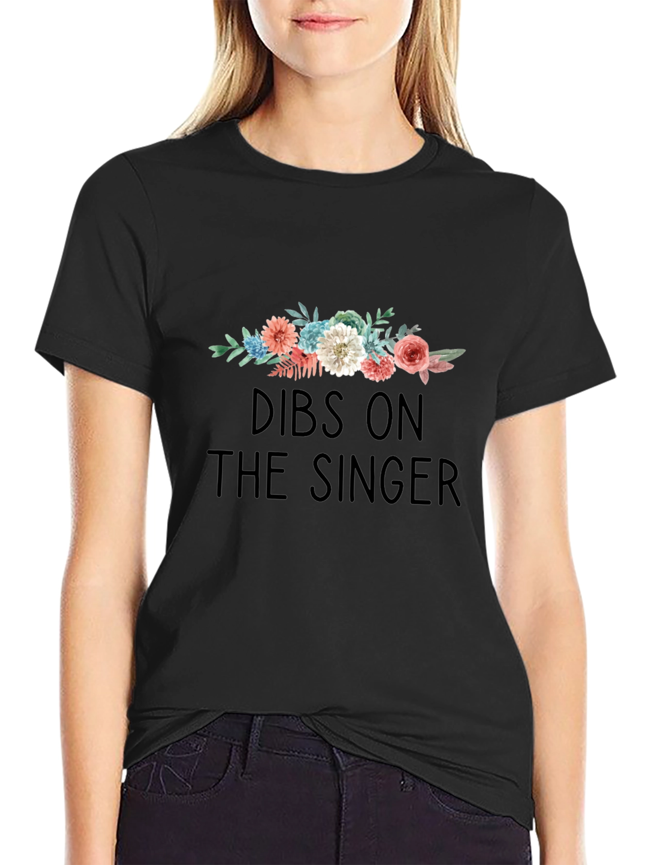 Dibs on The Singer Floral Graphic T-Shirt