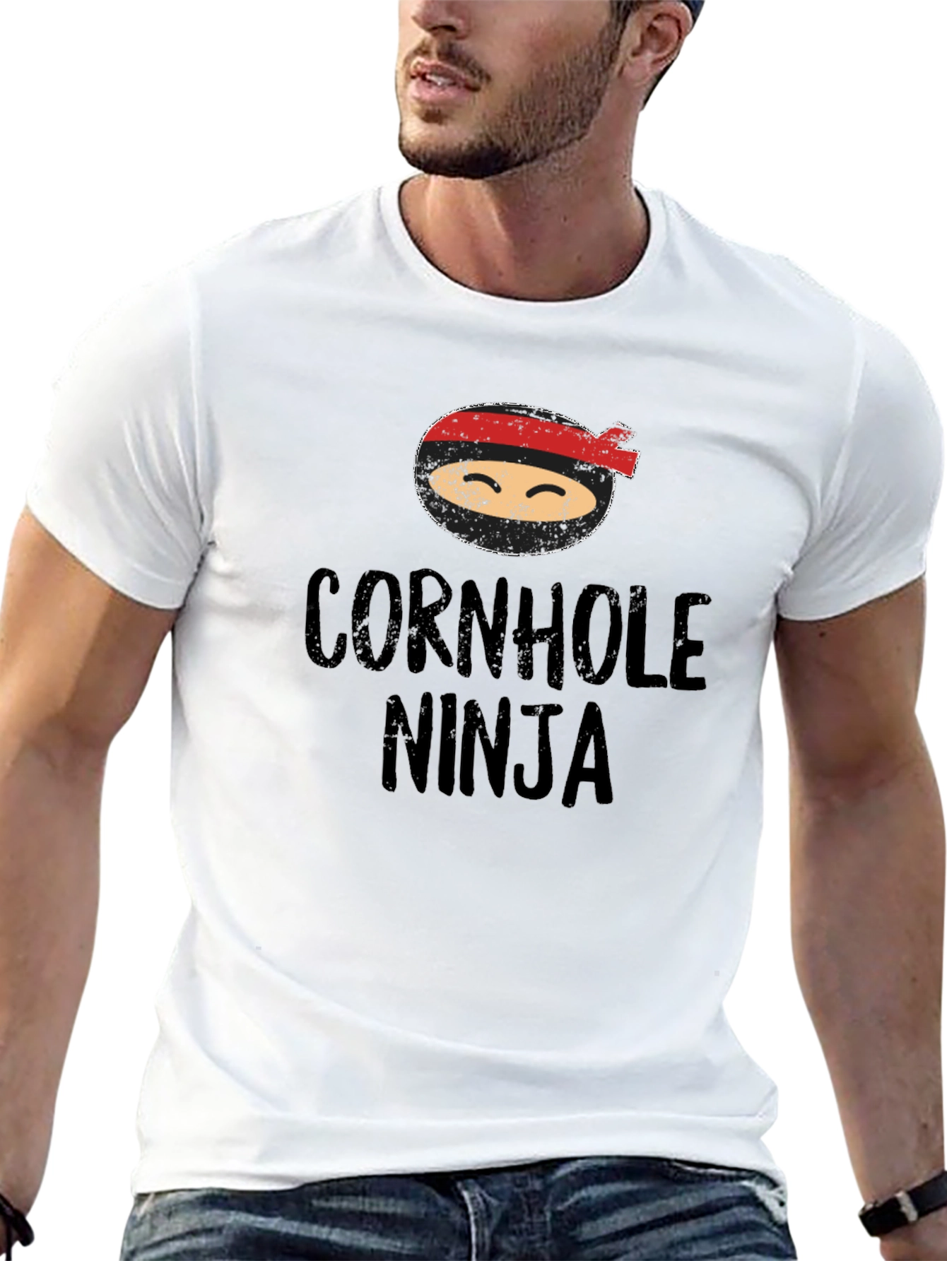 Cornhole Ninja Graphic Tee - Black