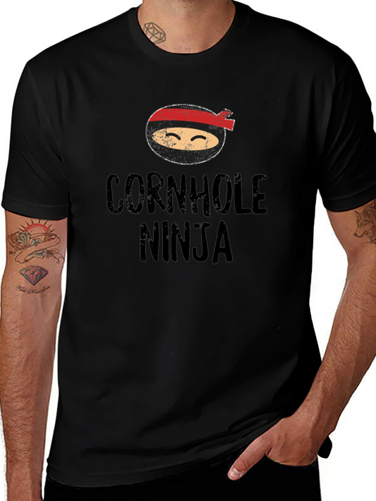 Cornhole Ninja Graphic Tee - Black