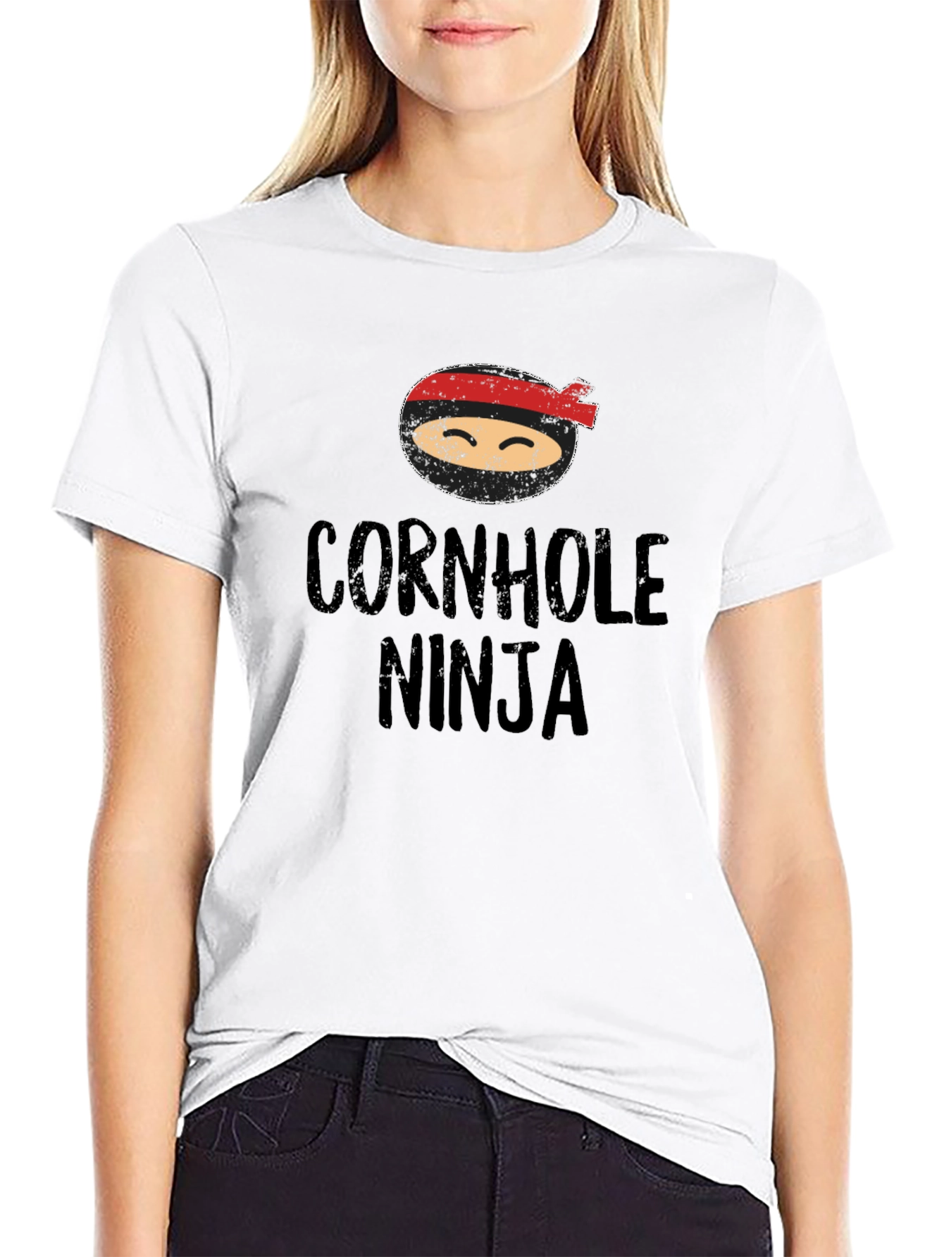 Cornhole Ninja Graphic Tee - Black