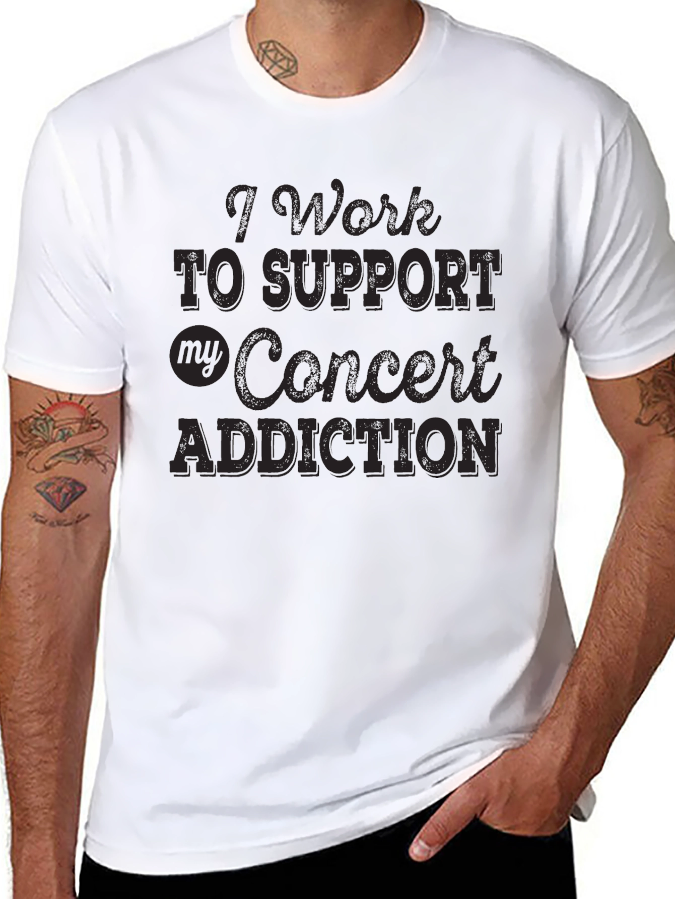 Concert Addiction Graphic Tee - Black