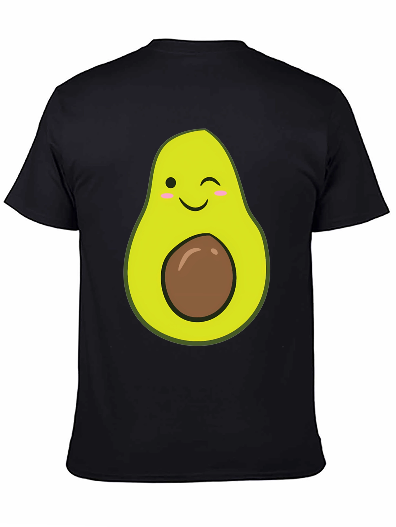 Winking Avocado Graphic Tee - Soft Black T-Shirt