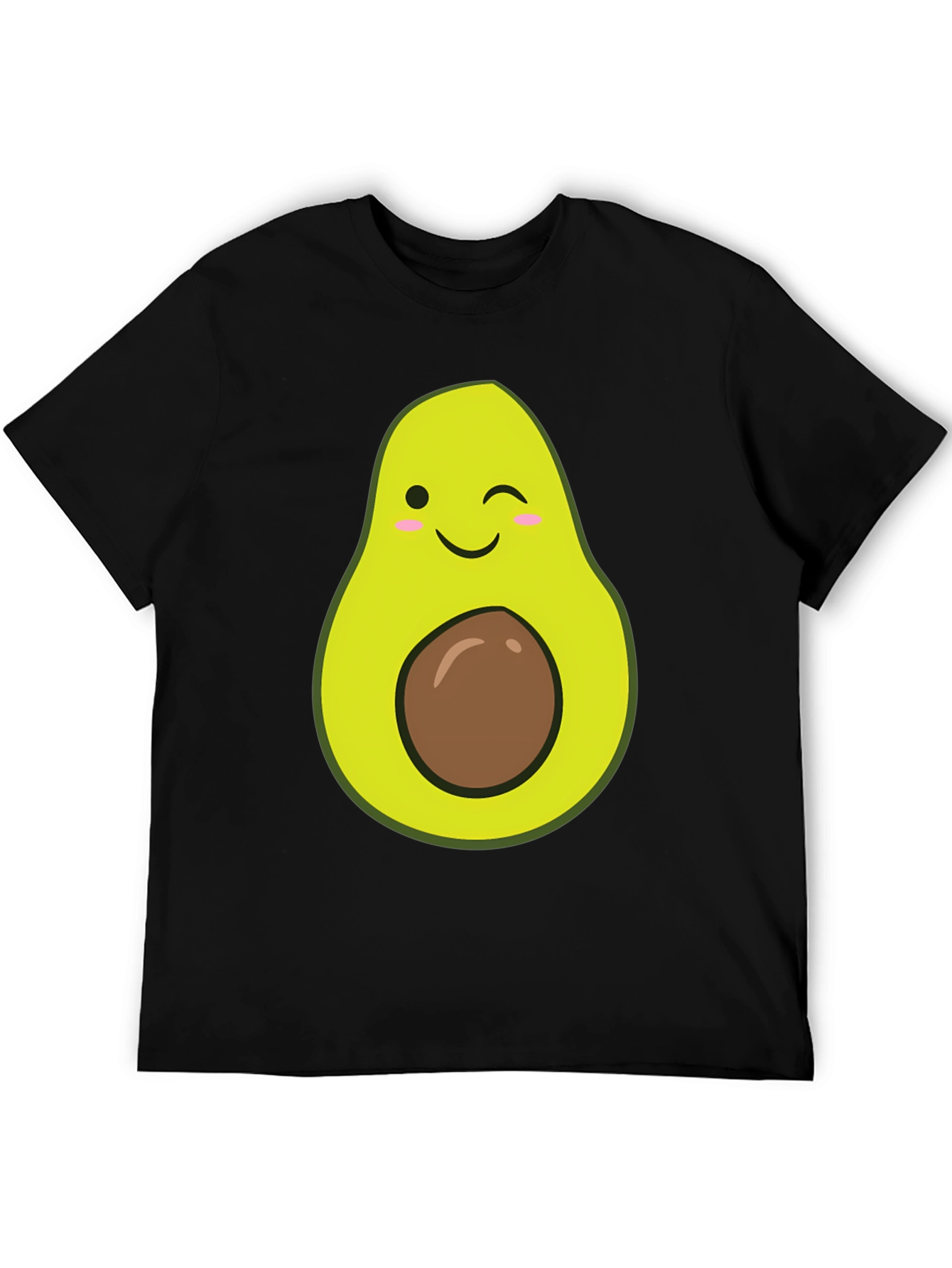 Winking Avocado Graphic Tee - Soft Black T-Shirt