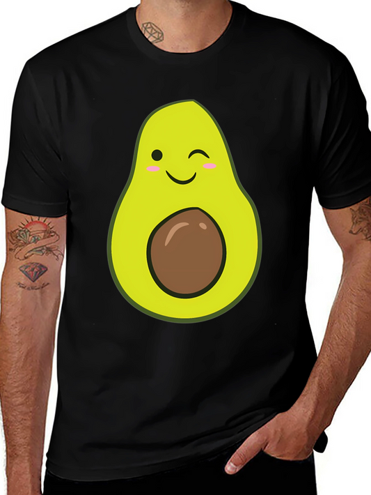 Winking Avocado Graphic Tee - Soft Black T-Shirt