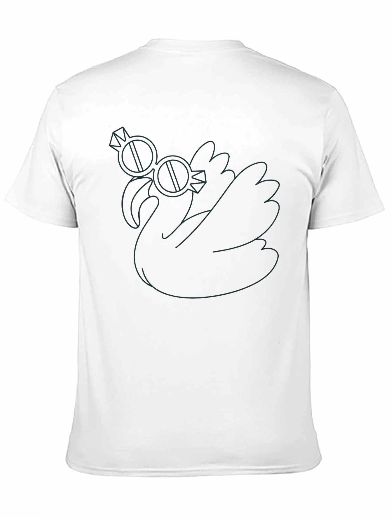 Cool Swan Graphic Tee - Black Cotton T-Shirt