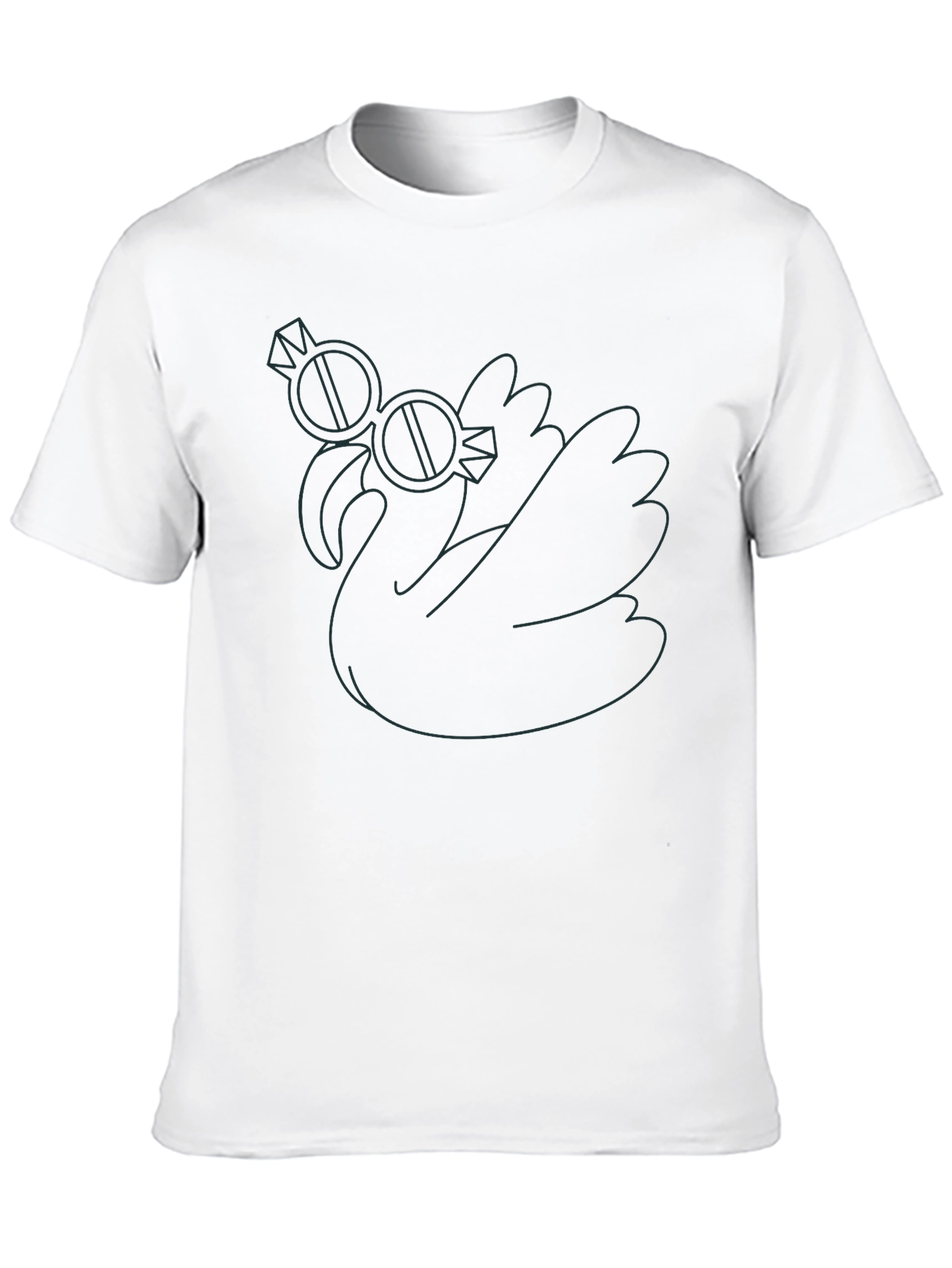 Cool Swan Graphic Tee - Black Cotton T-Shirt