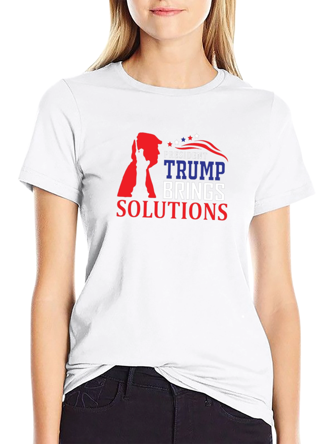 President Trump Brings Solutions Black T-Shirt