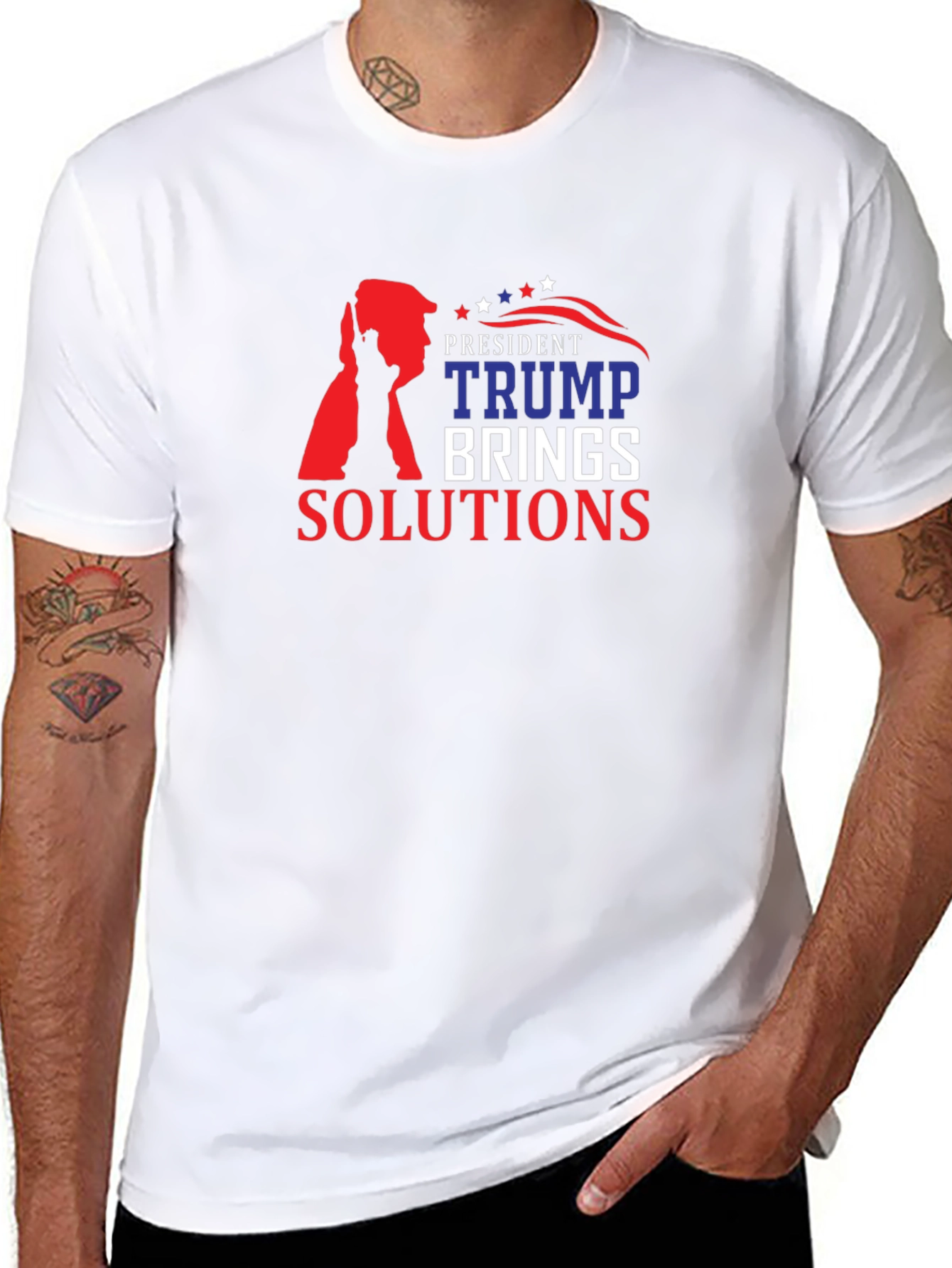 President Trump Brings Solutions Black T-Shirt