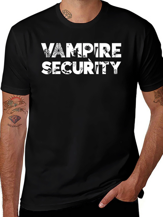 Vampire Security Halloween Graphic T-Shirt