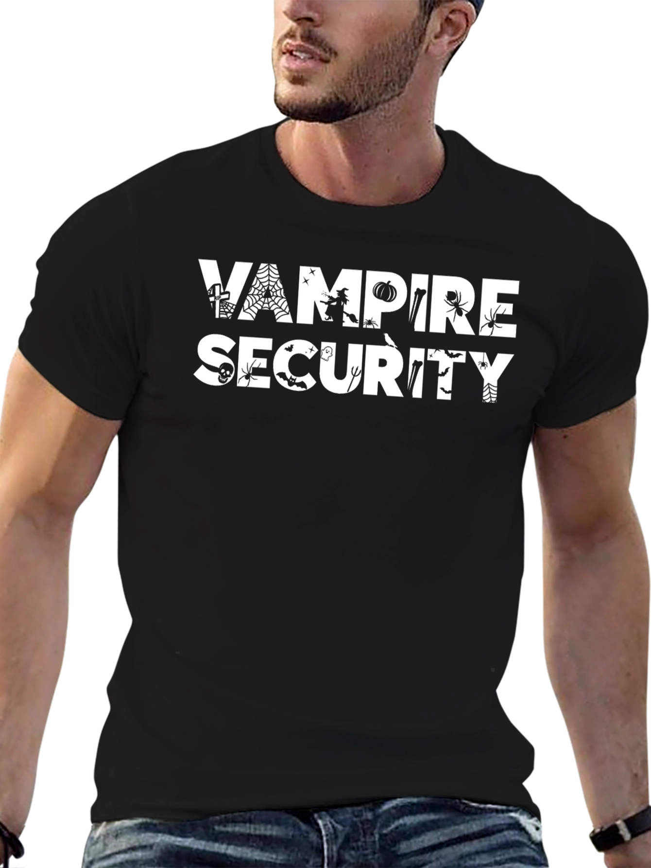 Vampire Security Halloween Graphic T-Shirt