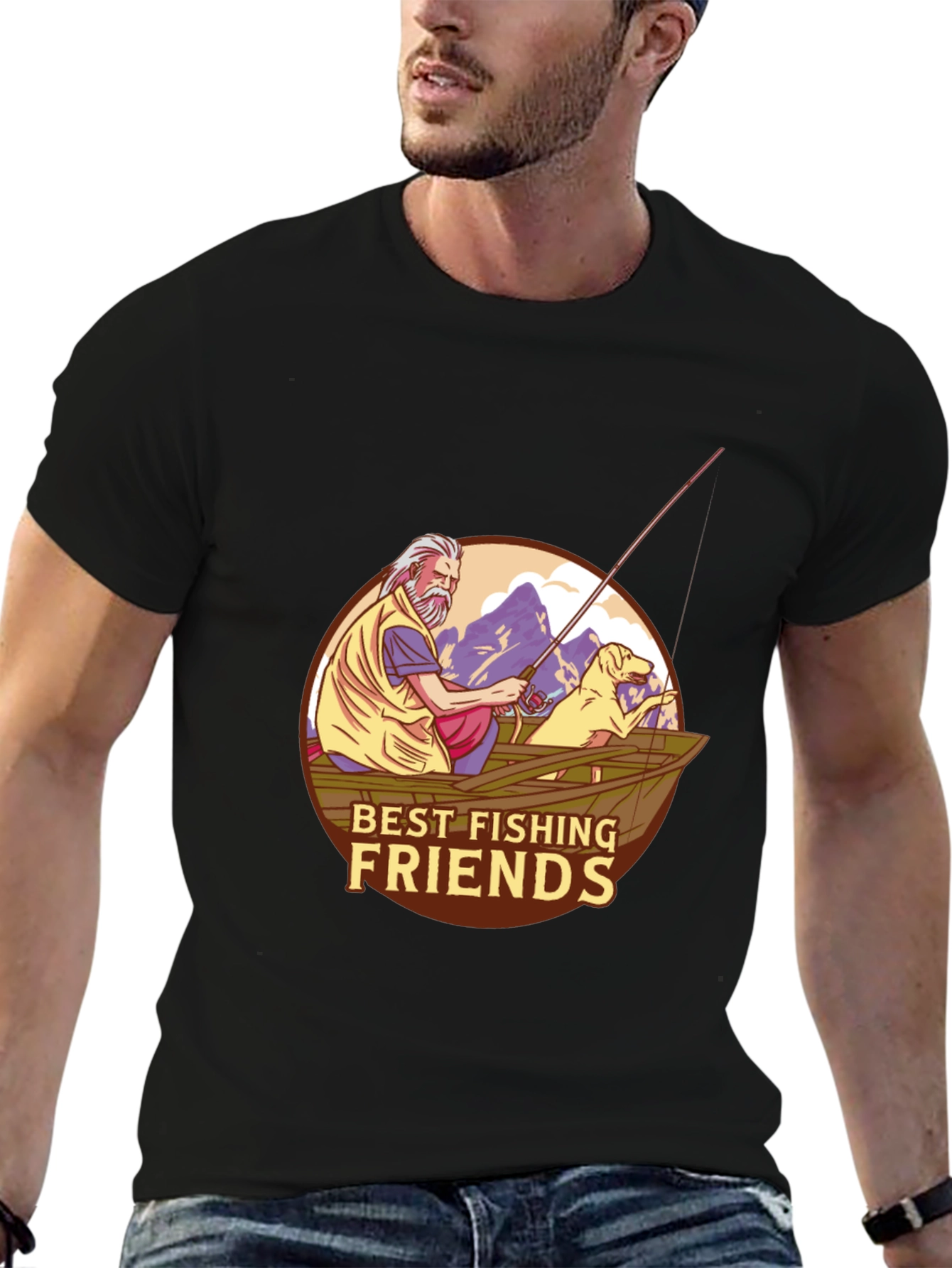 Best Fishing Friends T-Shirt - Fisherman & Dog