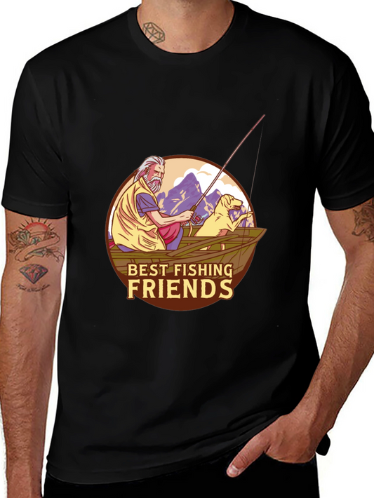 Best Fishing Friends T-Shirt - Fisherman & Dog